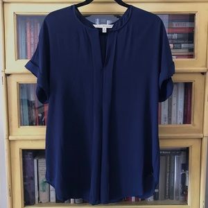 Max Studio Loose & Oversized Navy Blouse